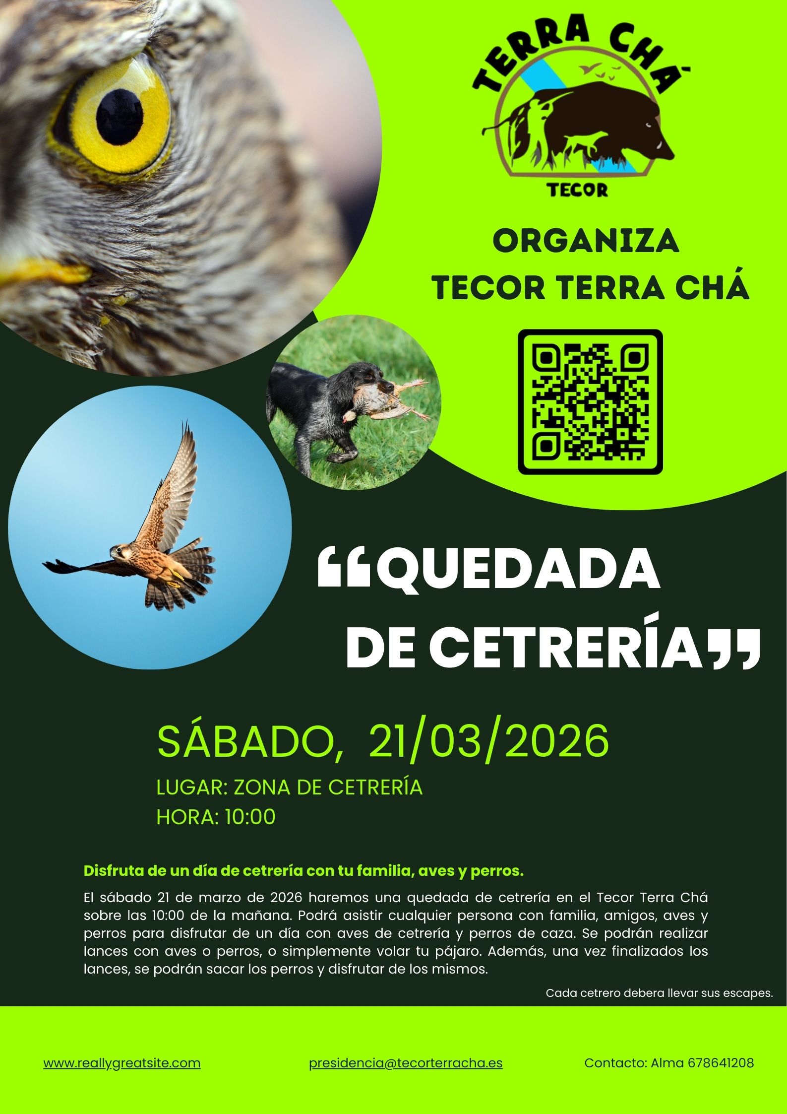 Foto noticia Quedada de Cetrería no Tecor Terra Chá!